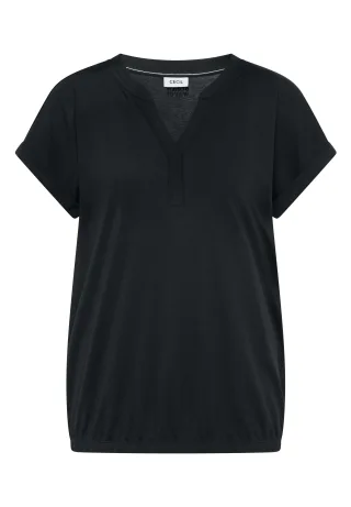 CECIL - Shirt mit Split Neck im Tunika-Look palm breeze green - Gr. - L