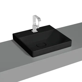 VitrA New Metropole Aufsatzwaschtisch wandgebunden rechteckig 50 x 47 cm mit Hahnloch,7525B483-0937 7525B483-0937