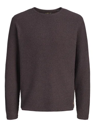 JACK&JONES - JPRBLUMASON KNIT CREW NECK SN Chocolate Torte - Gr. - M