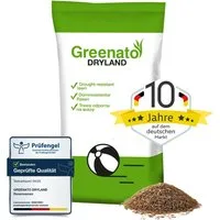 Greenato Rasensamen Dryland dürreresistenter Trockenrasen, 5 kg, – Grassamen schnellkeimend Frühjahr und Herbst