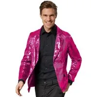 dressforfun Sakko Jackett, Für viele Outfits und Anlässe, Ziertaschen an den Seiten (Anzugjacke, Konfektionsgröße XXL in pink) Hoher Tragekomfort, guter Sitz, Kragen und Knopfleiste zum Schließen