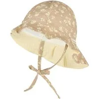 Sterntaler® Sonnenhut UV-Schutz 50+ Sonnenhut blumig (1-St) Sonnenhut aus Bio-Baumwolle mit Nackenschutz & Bindeband
