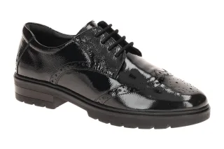 ara 12-11223 01 Cambridge Damen Halbschuhe schwarz Lackleder High Soft