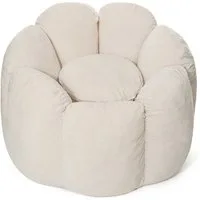 Insma Sitzsack ergonomisch Relaxsessel Blumenform Lazy-Sofa mit Dekokissen (Einzelsofa mit Rückenlehne für Wohnzimmer, Schlafzimmer), 100×100×75 cm