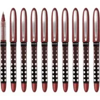 WESTCOTT Tintenroller Rot 10 Stück, Rollerball Pen mit roterTinte, 0,5 mm Strichstärke, (Vorteilspack, 10-tlg), transp. Füllstandsanzeige, Kapillartechnologie, ergonomischer Griff