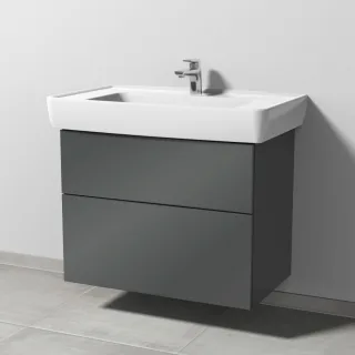 Sanipa 3way Waschtischunterbau zu Laufen Pro A Waschtisch mit 2 Auszügen, Anthrazit-Glanz SF75879