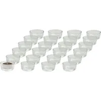 Provance Teelichthalter Teelichtgläser Teelichthalter 5 x 3,5 cm Glas Transparent (Set, 24 St), Glas