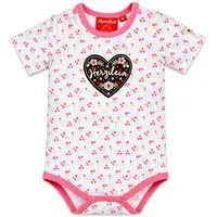 BONDI Strampler BONDI Baby Kurzarm Body 'Herzilein' 86623, Blumen