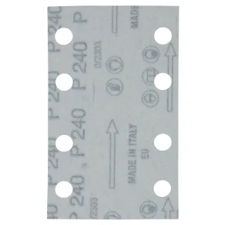 Makita Schleifpapier 80x130mm, Körnung A240,Klett, 8 Loch, 10 Stück - E-23569