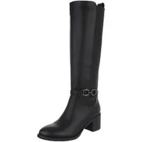 Ital-Design Kniehohe Stiefel mit Blockabsatz für Damen - Elegant & Komfortabel Stiefel (90110097) Blockabsatz Stiefel in Schwarz