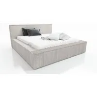 A&J MöbelLand GmbH Polsterbett RIO mit Lattenrost und Bettkasten. (Bett mit Kopfteil. Lattenrost und Bettkasten .Viele Varianten zur Auswahl – wählen Sie Größe und Farbe!, TOP ANGEBOT), Länge: 220 cm Höhe Kopfteil: 100 cm