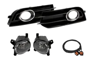 Original Kufatec Nebelscheinwerfer + Gitter + Kabelbaum SET für Audi A1 8X