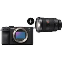 Sony Set: SEL2470GM.SYX Objektiv + ILCE7CM2B.CEC Systemkamera (SEL2470GM, 33 MP, 2x opt. Zoom, Bluetooth, WLAN, KI-Autofokus, 10 B/s Serienaufnahmen, 4K Zeitlupe)