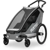 FUXTEC Fahrradkinderanhänger FX-FA1S, faltbar, für 1 Kind geeignet, einfache Umrüstung zum Buggy