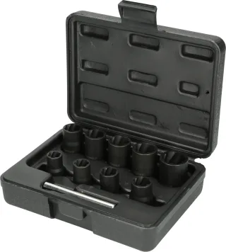 KS Tools 3/8" Spiral-Profil-Kraft-Stecknuss-Satz, 10-tlg - 913.3855