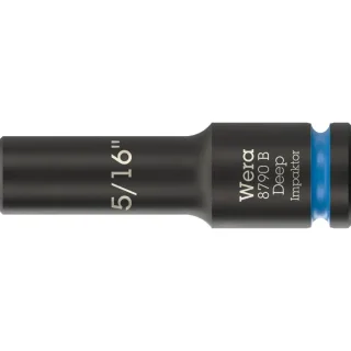 Wera 8790 B Impaktor Deep Steckschlüsseleinsatz mit 3/8 zoll-Antrieb, 5/16 zoll x 63 mm - 05005565001