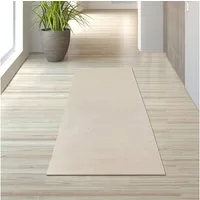 TeppichHome24 Teppich Weicher Creme Teppich pflegeleicht und waschbar, rechteckig