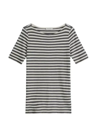 Marc OPolo Casual - Gestreiftes T-Shirt regular Dark Grey - Gr. - XS