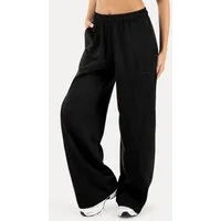Smilodox Jogginghose Ylena, Sweatpants Damen, Loose Fit, Wide Leg mit Tunnelzug, Sport Elastischer Bund, Kordelzug, weites Bein, Logo, Gym & Homewear