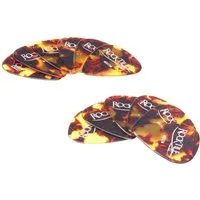 Rocktile Plektrum Plektren - Tortoise Design Guitar Pick, Stärke "Medium" (0,7 mm), 12 Stück im Set