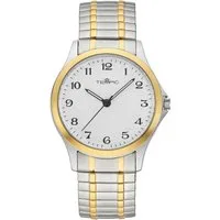 Tempic Quarzuhr, Armbanduhr, Herrenuhr, analog, Flexband, Zugband