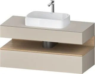 Duravit Qatego Konsolenwaschtischunterbau wandhängend Taupe Supermatt 1200x550x600 mm - QA4732030830 QA4732030830010