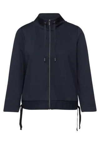 Street One - Lässige Jacke mit 3/4-Ärmeln und Tunnelzug-Details blau - Gr. - 40