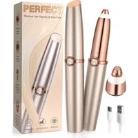 FELIXLEO Haarentferner-Set Augenbrauenrasierer Damen Elektrisch mit Ersatzkopf USB
