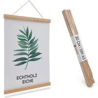 Likarto Bilderrahmen Premium-Posterleiste in DIN A4 bis DIN A1 aus Echtholz, Posteraufhänger, Magnetische Leisten, Klemmschienen, Bilder aufhängen