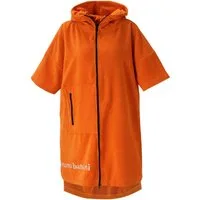Bruno Banani Badeponcho Daniel, ideal für Sauna, Spa & im Urlaub, Damen & Herren, Midilänge, Frottier, Kapuze, 2-Wege Reißverschluss, Surfponcho, 100% Baumwolle, Frottee, Strand, Sport