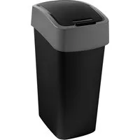Curver Mülleimer, Flip Bin 50L Abfallbehälter für Recycling