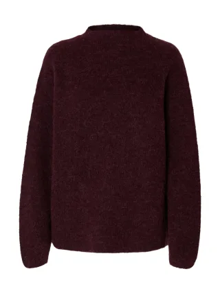selected women - SLFSIA RAS LS KNIT T-NECK fig - Gr. - L