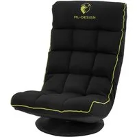 ML-DESIGN Sessel Gaming Bodenstuhl ergonomisch Gaming Sessel 360°drehbar Relaxsessel, Bodensessel Schwarz-Grün verstellbare Rückenlehne klappbar Sessel