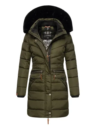 Navahoo Damen Winterjacke Paula – Extra Warm, Wasserabweisend & Mit Abnehmbarem Kunstfellkragen