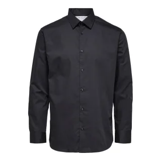Marke: Selected Geschlecht: Männer Typ: Hemden Farbe: Schwarz Muster: Einfarbig Ärmel: Langärmelig Kragen: Klassisch Verschluss: Knöpfe Saison: Frühling/Sommer