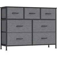 SONGMICS Kommode Schrank mit 5/6/7/8/9 Schubladen, Aufbewahrungsschrank, Stahl, MDF, Vliesstoff, für Schlafzimmer
