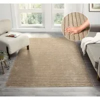 LeGer Home by Lena Gercke Teppich Selma, rechteckig, Höhe: 19 mm, Hoch-Tief-Struktur, Streifen Design, weich, Wohnzimmer, Schlafzimmer