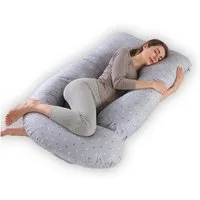 CALIYO Seitenschläferkissen Stillkissen, J-förmiges Schwangerschaftskissen zum Schlafen, Seitenkissen, Seitenschläferkissen ergonomisch geformt