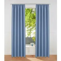 OTTO home Vorhang Parry (2 St), Kräuselband, blickdicht, Polyester, 2-er Set, blickdicht, monochrom, basic, einfarbig, Bestseller
