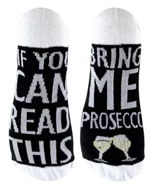 Wenn du diese Socken lesen kannst, bring mir Prosecco Socken