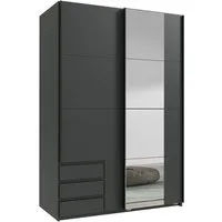 Wimex Schwebetürenschrank Emden moderner Kleiderschrank mit Spiegel und Schubladen Schlafzimmer Schrank Garderobenschrank mit Schwebetüren Topseller