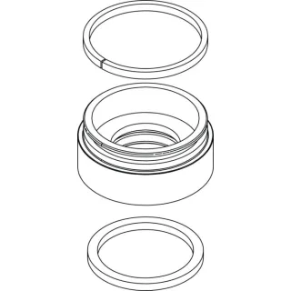Ideal Standard Rosette MELANGE 3L WT, kpl., Chrom A962054AA