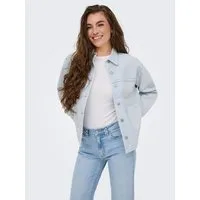 JDY Jeansjacke JDYNOMA L/S SHACKET PNT DIA Baumwolle, Denim Style