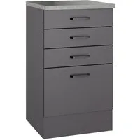 OPTIFIT Unterschrank OPTImulti Breite 50 cm, Tiefe 50 cm, mit 3 Schubkästen, 1 Auszug