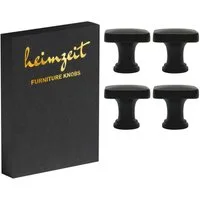 heimzeit Möbelgriff heimzeit Möbelknöpfe Quadratisch (Set, 4-St), für Schubladen, Türen und Kommoden, inkl. Schraube