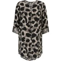 Doris Streich Klassische Bluse mit Leo-Print