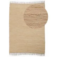 carpetfine Teppich Kelim Chindi uni, auch als Läufer, rechteckig, Höhe: 5 mm, Wendeteppich, reine Baumwolle, handgewebt, Uni-Farben, mit Fransen
