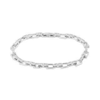 Luxenter Armband aus funkelndem Zirkonia mit Rhodiumbeschichtung – Dordel