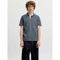 Jack & Jones Poloshirt JJEPAULOS Poloshirt mit klassischem Kragen und figurbetonter Form Logostickerei, modisch, schmal, Baumwolle, Polokragen