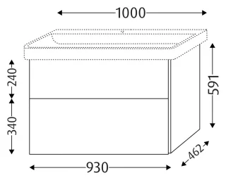 Sanipa Waschtischunterbau mit Auszügen 3way BS47279